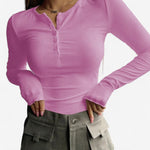 Klarina long sleeve top in Pink, view 3