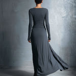 Gabriella side knot long dress, view 10