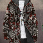 Nancy - Artistic Print Jacket, Choice of Designs, Red Chaos variant