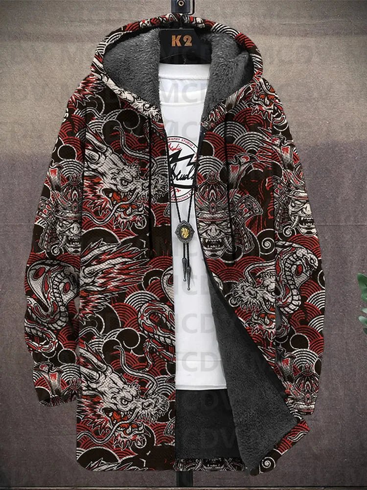 Nancy - Artistic Print Jacket, Choice of Designs, Red Waves variant