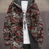 Nancy - Artistic Print Jacket, Choice of Designs, Red Waves variant