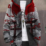 Nancy - Artistic Print Jacket, Choice of Designs, Red Dragon variant
