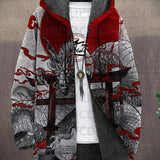 Nancy - Artistic Print Jacket, Choice of Designs, Red Dragon variant
