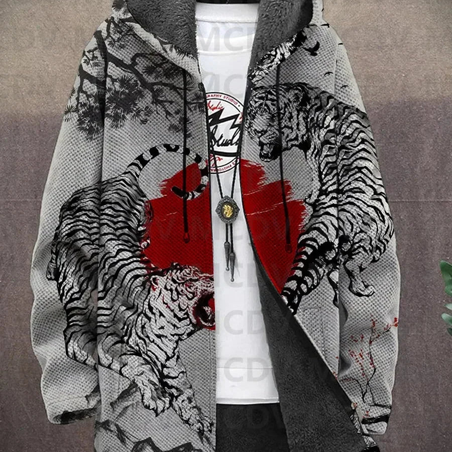 Nancy - Artistic Print Jacket, Choice of Designs, White Tiger variant