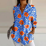Mia bold floral print blouse, view 2
