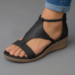 Adriana Crossover Wedge Sandals, front view
