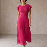 Seraphina pleated maxi dress, front view