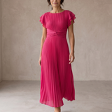 Seraphina pleated maxi dress, front view