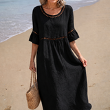 Hélène linen long dress, view 5