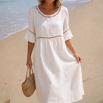 Hélène linen long dress, view 2