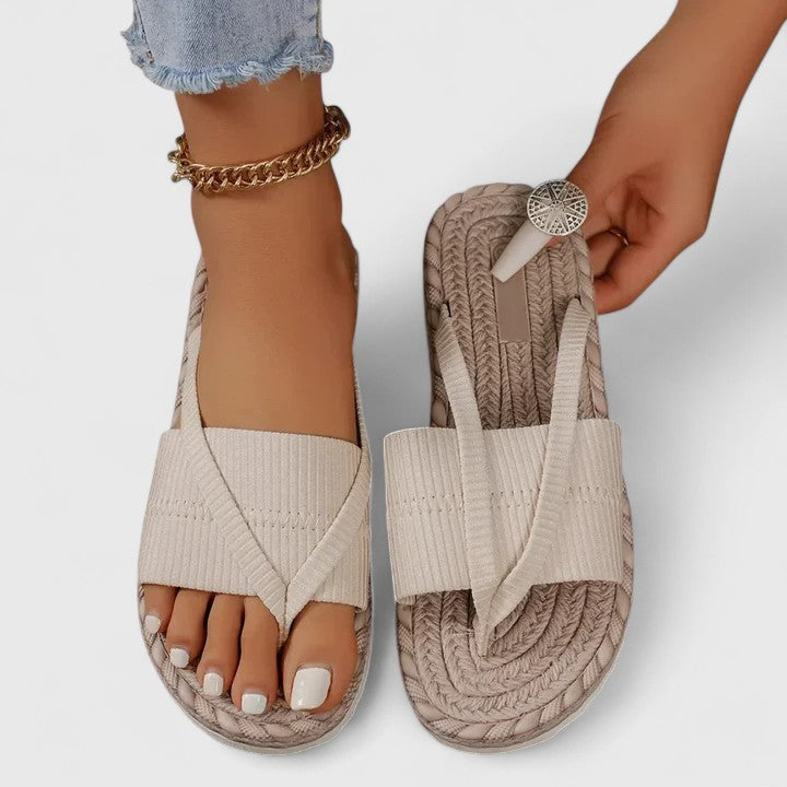 Gisandra Orthopaedic Toe Post Sandals in Sand Beige, view 5