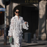 Estelle white lace dress, view 4