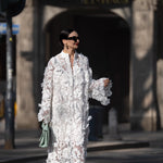 Estelle white lace dress, view 3