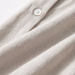 Isabel cotton linen waist tie dress, view 4