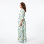Livia floral cotton linen dress, view 4