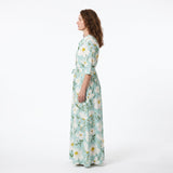 Livia floral cotton linen dress, view 4