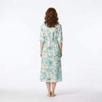 Livia floral cotton linen dress, view 3