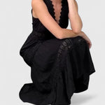 Alena lace V neck tiered midi dress, view 11