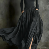 Raquel high waisted maxi dress in Black, view 2