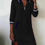 Chic Long Sleeve Cotton Dress, view 12
