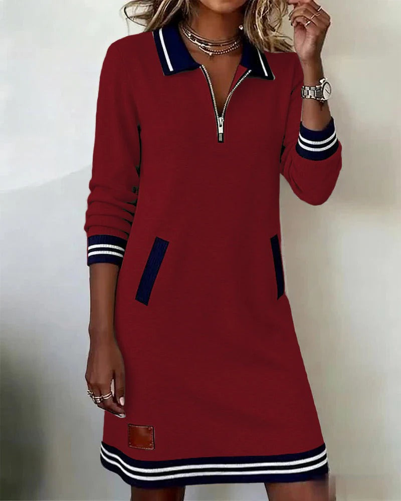Chic Long Sleeve Cotton Dress, view 15