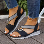Zefira flatform sandals in Black, view 11