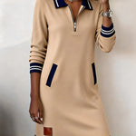Chic Long Sleeve Cotton Dress, view 19