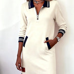 Chic Long Sleeve Cotton Dress, view 9