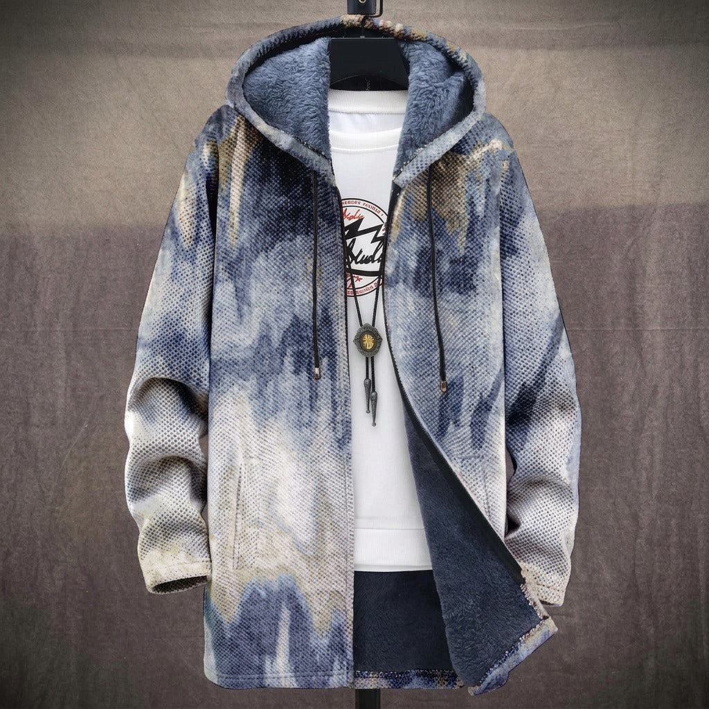 Irene - Navy Tie-Dye Jacket, front view
