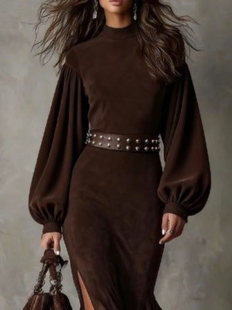 Harriet lantern sleeve midi dress, view 3