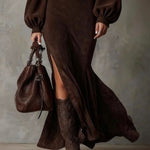 Harriet lantern sleeve midi dress, view 4