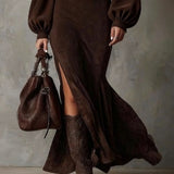 Harriet lantern sleeve midi dress, view 4