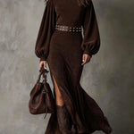 Harriet lantern sleeve midi dress, view 2