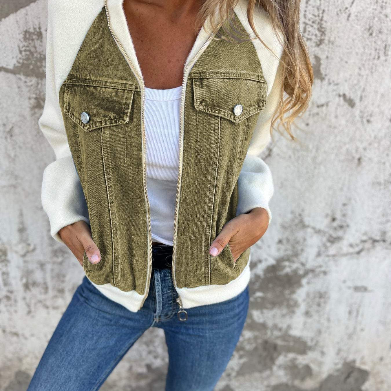 Zoe | Denim Hooded Jacket