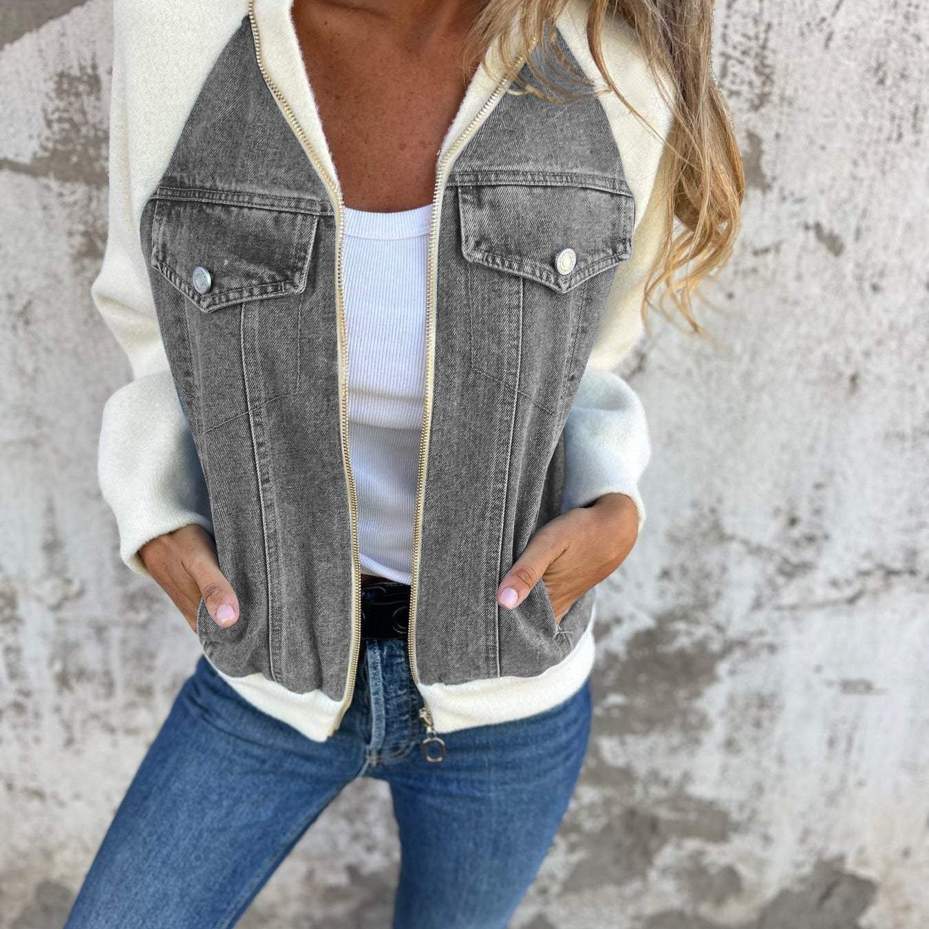 Zoe | Denim Hooded Jacket