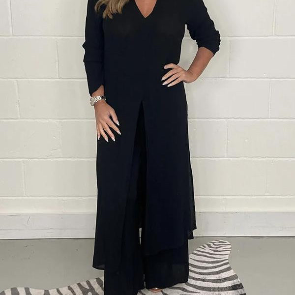 Alejandra relaxed two-piece set in Black, view 5
