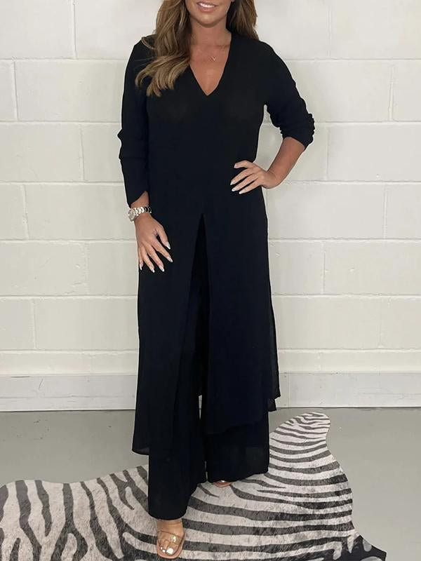 Alejandra relaxed two-piece set in Black, view 5