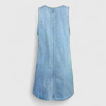 Zarisse denim look pinafore midi dress, view 3