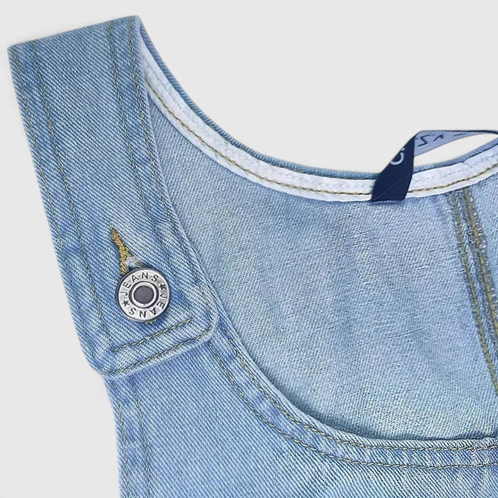 Zarisse denim look pinafore midi dress, view 5