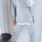 Sheila cosy sweatshirt lounge set in Grey, view 3