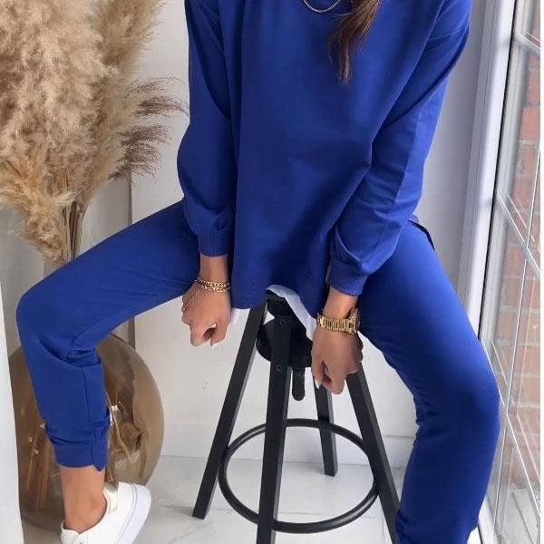 Sheila cosy sweatshirt lounge set in Blue, view 7