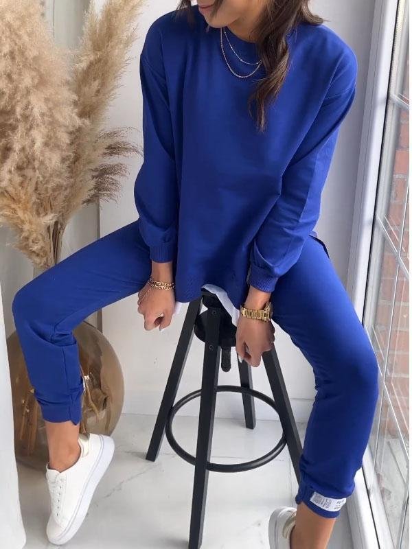 Sheila cosy sweatshirt lounge set in Blue, view 7