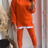Sheila cosy sweatshirt lounge set in Orange, view 6