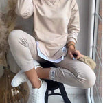 Sheila cosy sweatshirt lounge set in Khaki, view 5