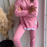 Sheila cosy sweatshirt lounge set in Pink, view 4