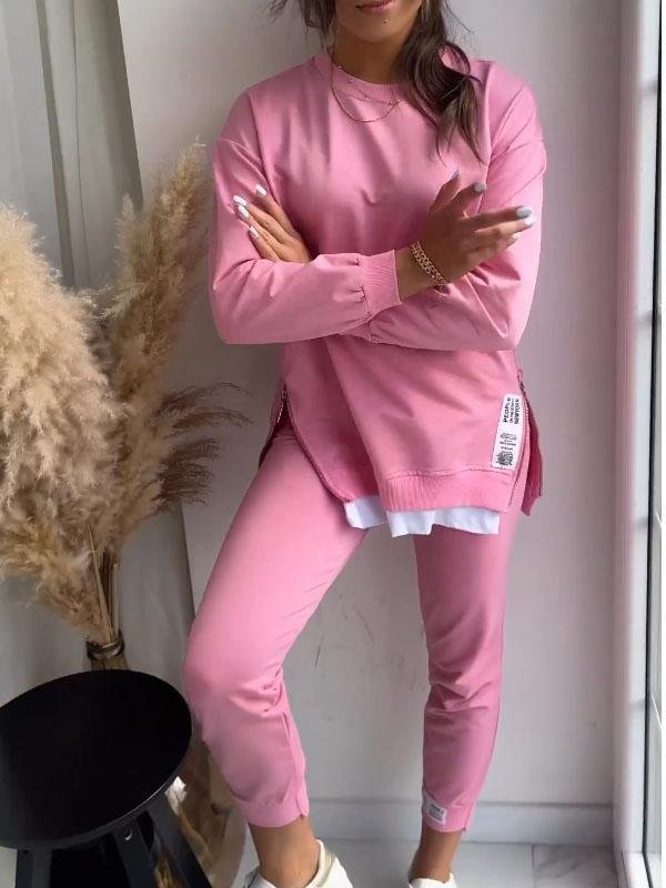 Sheila cosy sweatshirt lounge set in Pink, view 4