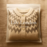 Tessa brown striped knitted cardigan, view 2