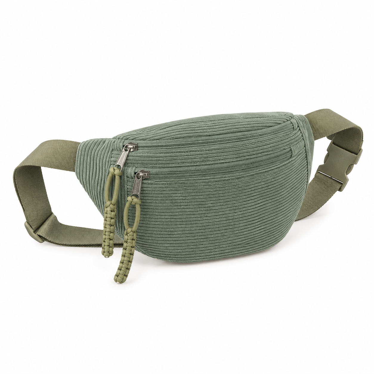 Brooke Corduroy Shoulder Bag in Green, view 2