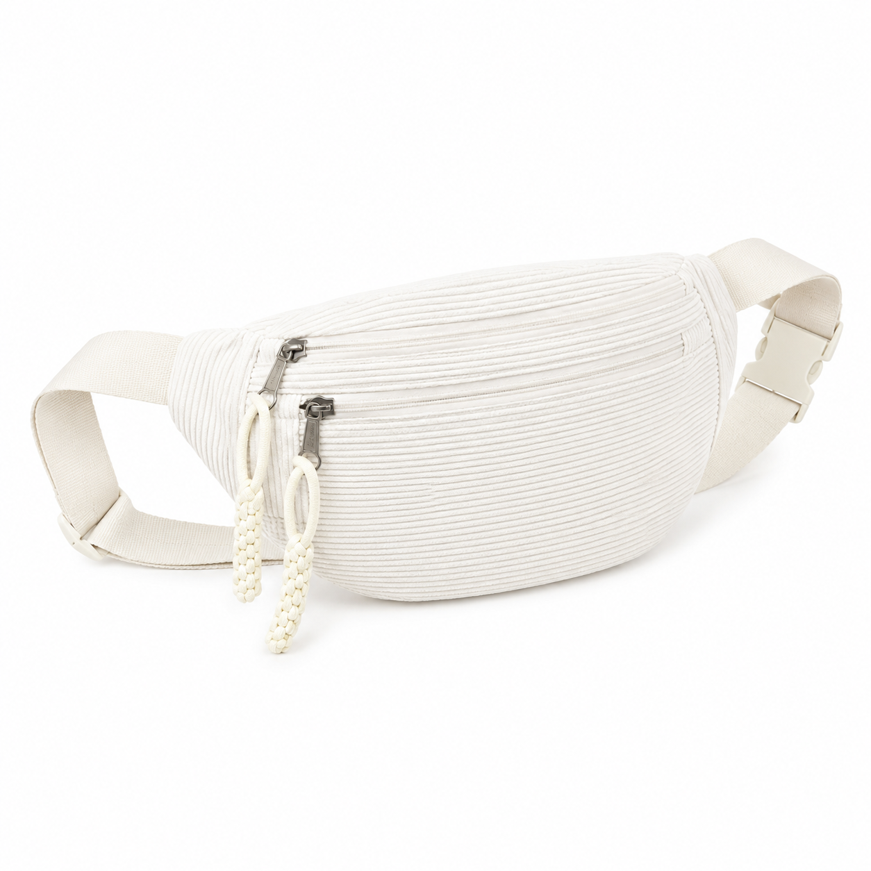 Brooke Corduroy Shoulder Bag in White, view 9