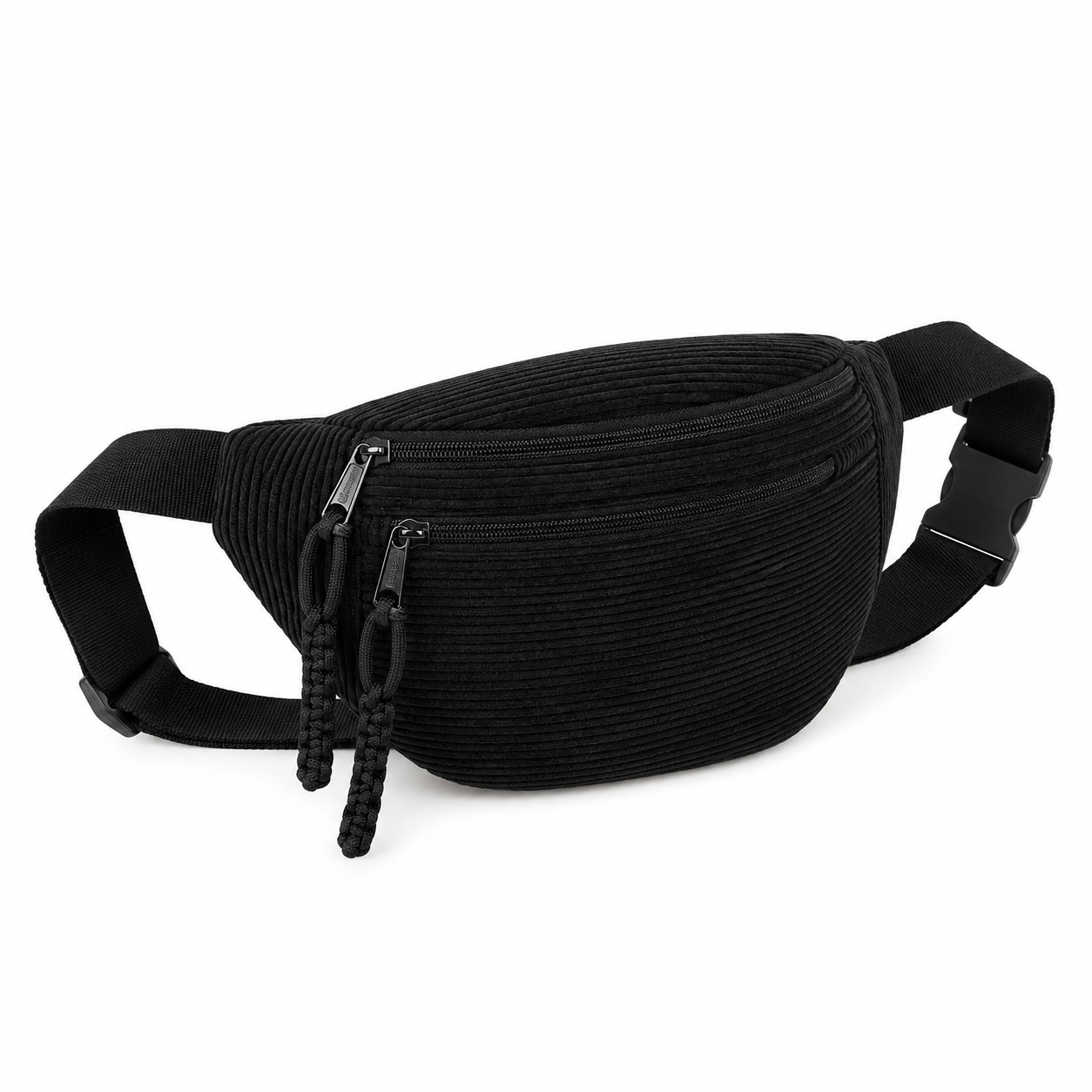 Brooke Corduroy Shoulder Bag in Black, view 4